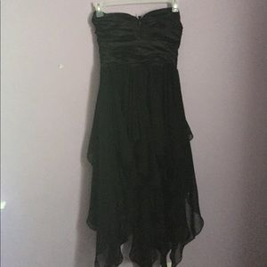 Strapless black dress